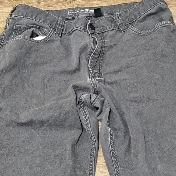Carhartt Relaxed Fit Canvas Work Pants 36x34 Gray - Picture 2 of 4